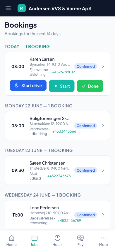 The crew’s app